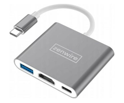Przejściówka Zenwire Przejściówka 3w1 USB-C 3.1 HDMI 4K PD 100W MacBook